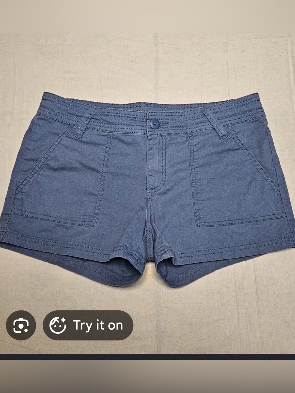 Prana Women's Slate Blue Utility Bermuda Shorts Size 6